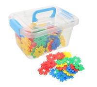 HOOTNEE 70pcs Toys Building Blocks Set Sensory Toys for Toddlers Organiser Storage Box Snowflake Pieces