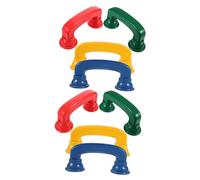 HOOTNEE 8Pcs Colored Whisper Phones Reading Prop for Auditory Feedback Training Ergonomic Abs Material Hearing Tube in Red Peacock Blue Yellow Dark Green for Learning and Memory