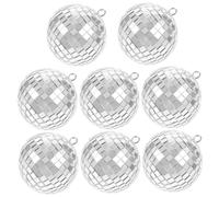 HOOTNEE 8pcs Retro Disco Ball Hanging Garden Decor Mirror Reflective Balls for Party Disco Accessories