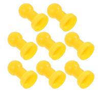 HOOTNEE 8pcs Yellow Plastic Trampoline Rod Caps for Trampoline Safety Net Sturdy Small Rod Covers to Replace Broken Parts and Repairing