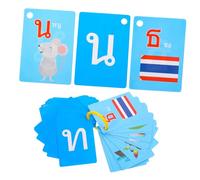 HOOTNEE 90pcs Educational Learning Cards for Boys and Girls Thai Language Vocabulary Flash Cards