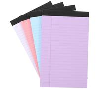 HOOTNEE A5 Small Legal Notepad with 50 Sheets, Portable and Lightweight Paper Notebook with Lined Pages, Practical Writing Pad for Office Workers and Students Random Color