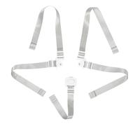 HOOTNEE Adjustable High Chair Straps for Infant and Stroller with Nylon 5-Point Safety, Universal Compatibility and White Colour Suitable for Baby Dining Chairs and Child Safety