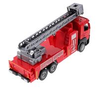 HOOTNEE Alloy Firefighter Ladder Truck for Year Old Boys Educational Fire Truck Model with Smooth Edges and Construction Realistic Design for Childrens Learning and Play