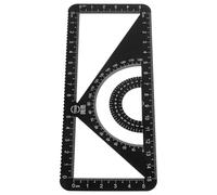 HOOTNEE Aluminum Alloy Protractor Set Drawing Measurement Ruler 9-inch High-visibility Scale Portable for School and Professional Use Students and Painters