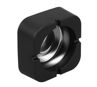 HOOTNEE Ashtray for Cigarette Cigar, Tabletop Ashtray with 4 Cigar Rests, Square Black Plastic and Iron, Easy Cleaning for Home Office Hotels