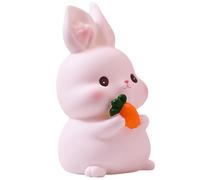 HOOTNEE Assorted Color Vinyl Bunny Rabbit Piggy Bank Unbreakable Money Saving Charming Design for Rooms