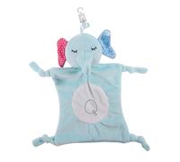 HOOTNEE Baby Soothing Towel Elephant Comforter Plush and PP Cotton, Safe Nursery Sleep Soother for Girls and Babies, Comfort Toy for Cognitive Development