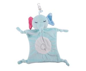 HOOTNEE Baby Soothing Towel Elephant Comforter Plush and PP Cotton, Safe Nursery Sleep Soother for Girls and Babies, Comfort Toy for Cognitive Development
