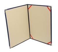 HOOTNEE Blue Large Portfolio Organizer Document Folder with Leather Cover and Metal Corners, Office File Folder for Conference, Resume, and Business Documents