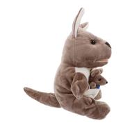 HOOTNEE Cartoon Animal Hand Puppet for Storytelling Interactive Kangaroo Hand Puppet with Bow Tie for Adults for Bedtime Stories