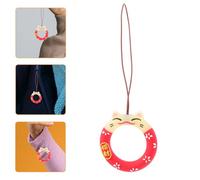 HOOTNEE Cartoon Lucky Cat Phone Lanyard Ring Design, Creative Red Anti-lost Phone Strap, Practical and Chic Mobile Accessory for Men and Women