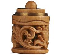 HOOTNEE Carved Wooden Aroma Pendant Sachet with Incense Balls, DIY Hanging Diffuser Charm for Car Keychain and Home Fragrance Decor, 1pcs Portable Aromatherapy Accessory