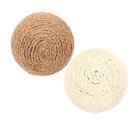 HOOTNEE Cat Balls Jute Rope 2pcs Scratchers Interactive for Preventing Furniture Damage at Home