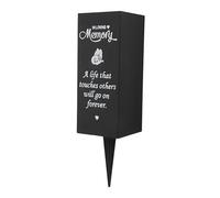HOOTNEE Cemetery Flower Spike Vase Weatherproof Metal Memorial Holder for Grave Outdoor Flower Container with Comforting Words for Honoring Loved Ones Strong Structure for Lasting Tribute