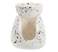HOOTNEE Ceramic Essential Oil Burner Wax Melter with Tealight Candle Holder, White Nordic Design Fragrance Warmer for Home Aromatherapy and Small Room Décor