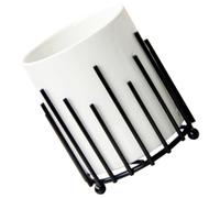 HOOTNEE Ceramic Utensil Holder Black Kitchen Storage Crock for Chopsticks