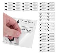 HOOTNEE Chicken Egg Date Label Adhesive Sticker for Farm Fresh Carton Produce, 20 Sheets, Versatile Use, Easy Identification, Farmers' Markets