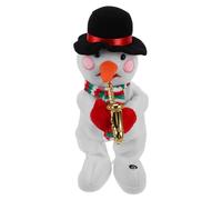 HOOTNEE Christmas Plush Snowman Electric Musical Singing Dancing Plush Snowman Doll Soft Xmas Decor