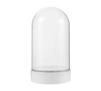 HOOTNEE Christmas Snow Globe Cover Plastic Dome Cloche with Base - Dustproof Display Case for Home Décor, Eternal Flower Protection, and Holiday Decoration