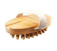 HOOTNEE Compact No Handle Bath Massage Brush for Body Rubbing and Percussive Massage Wooden Color Use for Men and Women High-Elastic Airbag Design for Skin Care and Dead Skin Removal
