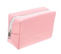 HOOTNEE Cosmetic Organizer Case Storage Pouch 5.5x4.3x1.2inch Portable Comfortable Touch Pink Polyester with Zipper for Female and Can Be Put in Backpack Or Pocket