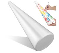 HOOTNEE Craft Modelling Foam Material White Cones Foam that Can be Sanded and Pinned for Creating Unique Crafts and Centrepiece Displays for Christmas Decorations and DIY Projects