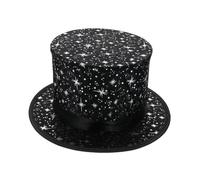 HOOTNEE Creative Black Hat Star Pattern, Halloween Party Performance Prop, Novelty Stage Trick Accessory for Adults