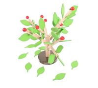 HOOTNEE Creative Wooden Tree Building Set DIY Handcraft Educational for Leaves Blocks Develops Motor Skills Imagination for Early Learning Activities Green