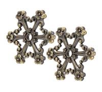 HOOTNEE Cross Stitch Thread Organizer 2Pcs Vintage Metal Bobbin Keeper Embroidery Floss Winding Plates for Sewing Projects