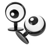 HOOTNEE Cute Universally Compatible Eye Shape Helmet Decoration Accessory for Black Plastic Eye Adornment , Weather-resistant Design for Showcasing Your Style Motorcycle and Ski Helmets