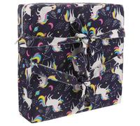 HOOTNEE Dining Chair Booster Seat Cushion, Thickened Sponge High Chair Seat Pad with Portable Removable Cover, Suitable for Mealtime and Study, Blue Unicorn Design