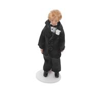 HOOTNEE Dollhouse Wedding Groom Figurine Miniature Porcelain Doll for Home Decoration Realistic Design for Layout Props and Theme Parties Sturdy Ceramic with Bendable Limbs