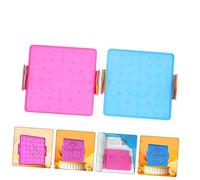 HOOTNEE Double-Sided Student Geoboard Set 14cm/16cm Educational Math Tool for Kids STEM Activity Board for Geometry Learning 2pcs