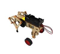 HOOTNEE Educational Assembly Robot Diy Model Toy for Kids, Scientific Experiment Set Without Battery, Original Wood Color, Stem Learning and Hands-on Robotics Kit