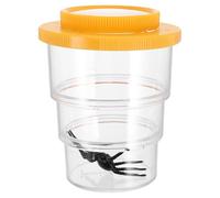 HOOTNEE Educational Insect Observation Container with 3-Section Magnifying Cup, Orange Bug Viewer Box for Boys and Science Exploration and Nature Learning