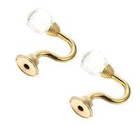 HOOTNEE Elegant Crystal Alloy Curtain Pothooks Decorative Retro Wall Hooks for Home Curtain Tiebacks Classic Design for Bedrooms Bathrooms Living