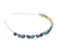 HOOTNEE Elegant Royal Blue Headband with Rhinestone Hair Accessory, Featuring Fine Workmanship and Alloy and Glass Materials, for Daily Use and Parties