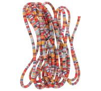 HOOTNEE Ethnic Style Fabric-wrapped Rope Cord for Jewelry Making and Crafting, 1 Roll Cloth Thread Patterned Plaid Designs, Versatile Use for DIY Fun in Beading and Necklace Projects