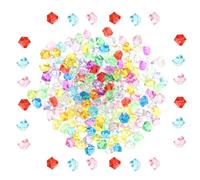 HOOTNEE Fake Ice Cubes Vase Fillers in Assorted Colours Plastic Crushed Ice Rocks for Table Setting and Crafts with High Simulation Effect and Lightweight Decorative Purposes Random Color