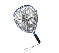 HOOTNEE Fishing Landing Net Aluminum Net for Boating Lightweight Strong Flat Bottom Rubber Coated Mesh for Walk in Shallow Water and Fishing from The Bank