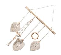 HOOTNEE Hair Bow Holder Hanging Hanger Bohemian Hanging Organizer Macrame Wall Decor Storage for Displaying Cotton and Wood Girl's Hair Bows for Apartment and Baby Room