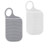 HOOTNEE Hand Washing Washboard 2Pcs Portable Mini Scrub Boards for Clothing Cleaning Thickened Sturdy Build Suitable for Travel and Home Laundry