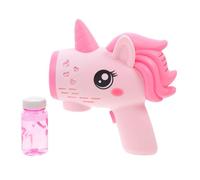 HOOTNEE Handheld Automatic Unicorn Bubble Maker for Pink Portable Bubble Blower without Battery for Garden Play