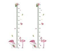 HOOTNEE Height Wall Sticker Growth Chart Decal with Creative Cartoon Animals 2pcs Kids Easy to Apply PVC Material for Children Nursery Decoration for Toy Stores or Bedrooms