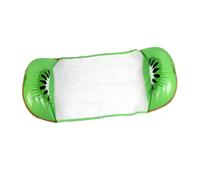 HOOTNEE Inflatable Floating Bed with Backrest Fruit Pattern Swimming Mat for Pool Parties Green Air Lounger for Adults Premium Summer Relaxation Float Easy to Use Water Hammock
