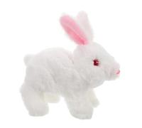 HOOTNEE Interactive Walking Plush Bunny for Realistic Easter Rabbit with LED Eyes Electric Stuffed Animal for Animal Loving Charming Soft Companion