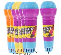 HOOTNEE Kids Echo Microphone Toy 6pcs Voice Amplifying Microphone Plastic Party Favour Bright Colour Compact Size No Battery Required