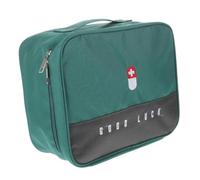 HOOTNEE Large Capacity First Aid Organizer Medicine Bag Waterproof Oxford Cloth Multi-Grid Design Comfortable Handle Practical First Aid Bag for Home and Office