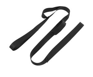 HOOTNEE Leg Lifter Strap with Handles and Foot Loops Black Adjustable Walking Leg Assist Band for Elderly Mobility Convenient Versatile